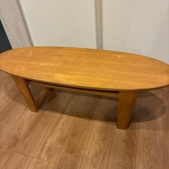天然木　ローテーブルの画像