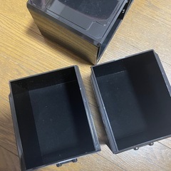 コスメ収納 黒 メイクボックス シンプル スタッキング 引き出し 大容量の画像