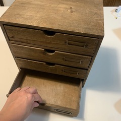 木箱　引き出し　収納　の画像