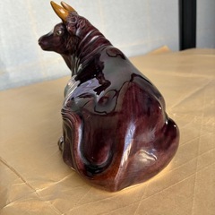 九谷　牛　干支　置物　年代物　の画像