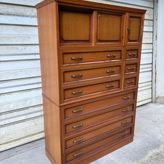 木製和風タンス　チェスト　2分割の画像