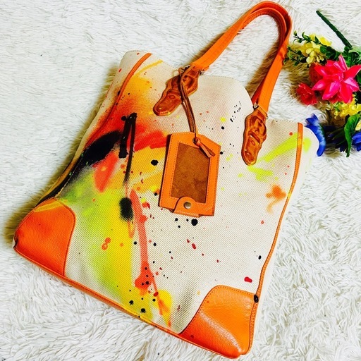 レア✨ミハラヤスヒロ✨ジュンイノウエ✨ペイント✨トートバッグ✨A4サイズ✨肩がけ