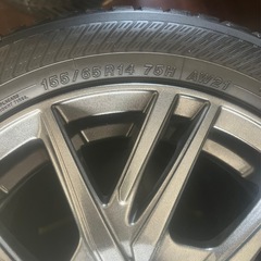 155/65R14,2022年, ヨコハマ,アルミホイル　4本 Pcd 100 オールシーズンの画像