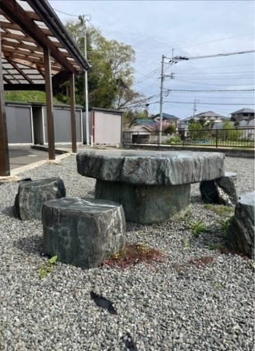 【専用】四国石　テーブル・イス　庭石