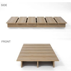 LOWYA  ベットフレーム シングル シャビーナチュラルの画像