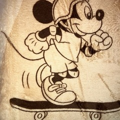 ディズニーミッキーマウス柄暖かラグの画像