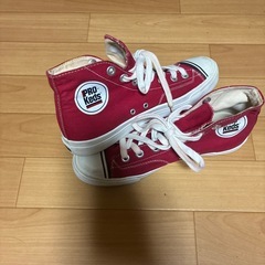 赤いスニーカーの画像