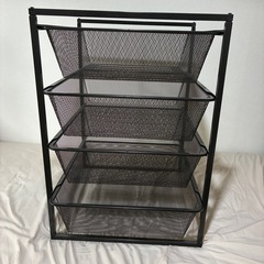 希少 廃盤 IKEA JONAXEL ヨナクセル メッシュバスケット ブラックの画像