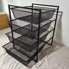 希少 廃盤 IKEA JONAXEL ヨナクセル メッシュバスケット ブラックの画像