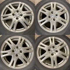 【極上品】ダンロップ ウインターマックス 185/65R15 スタッドレス＋アルミホイール4本セット PCD100 4穴 溝たっぷりの画像