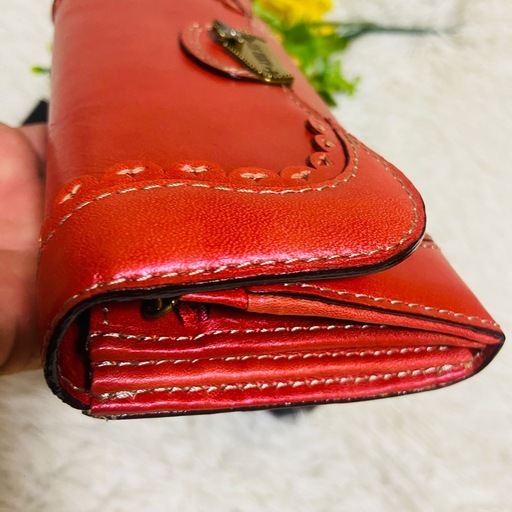 未使用✨牛革✨ANNA SUI✨アナスイ✨財布✨レザーウォレット✨ゴールド金具✨