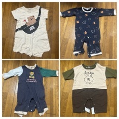 70〜80 長袖ロンパース 10着の画像