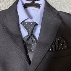 150cm フォーマルスーツセット　ブラック　の画像