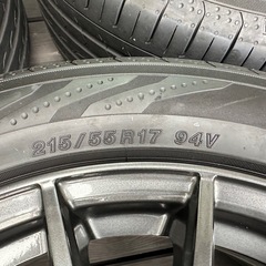 バリ山 横浜 BlueEarth-RV RV03 215/55R17 23年製 17×7j+53 PCD114.3 サマータイヤ　4本セット　の画像