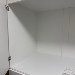 分解済・たっぷり奥行77cm モダン布団タンス ホワイト白収納 幅120cmの画像