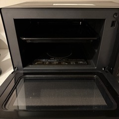 山善] スチームオーブンレンジ 25L 一人暮らし 二人暮らし フラットテーブル スチーム調理 自動メニュー19種搭載 角皿付き ブラック MRK-F250TSV(B)の画像