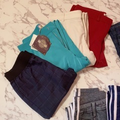 【合計11着】暖パンなどレディース冬服まとめ売り★ボトムス11着★S〜Mサイズ★裏起毛デニムパンツや新品タグ付きスラックスなど★の画像