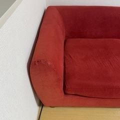 ３人がけソファ　難あり(500円お渡しします)の画像