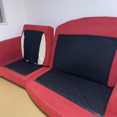 ３人がけソファ　難あり(500円お渡しします)の画像