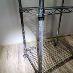 キャスター付き スチールラック 5段 164✕45.5✕30.5cm メタルラック 棚 メタルシェルフ ワイヤーラック ラック スチール シェルフ  収納棚 収納 スリム 省スペース 頑丈 の画像