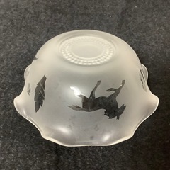 昭和レトロ　小鉢　小物入れ　馬　すりガラス　フリル縁の画像