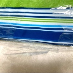 オリジナルボーダー保冷　ファスナー付き トートバッグ・新品・未使用: 保冷バッグ: 内側アルミ:男女兼用の画像