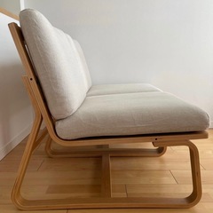 無印リビングでもダイニングでもつかえるソファチェア2脚の画像