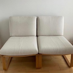 無印リビングでもダイニングでもつかえるソファチェア2脚