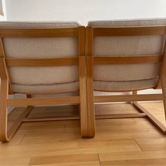 無印リビングでもダイニングでもつかえるソファチェア2脚の画像