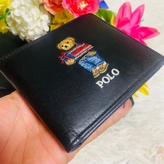 本革✨RALPH LAUREN✨ラルフローレン✨財布✨ポロベア✨レザー✨二つ折りの画像