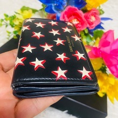 本革✨レシート付✨SAINT LAURENT✨サンローラン✨財布✨星柄✨レザー✨の画像