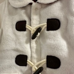 ダッフルコート　アウター　白　80 子供服　ベビー服の画像