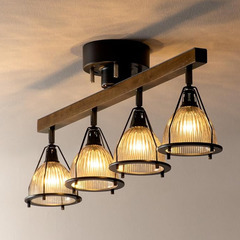 【美品】4灯シーリングライト JUKE ブラック（LED電球付き）の画像