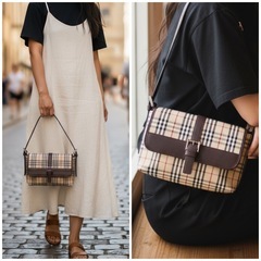 BURBERRY✨バーバリー✨ショルダーバッグ✨肩がけ✨ノバチェック✨レザー✨の画像