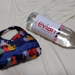 【まだ受付中・送付可能】猫ちゃん柄 エコバック 携帯用ミニバッグ付 ゴム絞り有 ジッパーを開くと大きくなります♪ 早い者勝ちです✨✨の画像