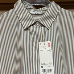 （タグ付き）UNIQLO エクストラファインコットンAラインワンピース（七分袖）の画像