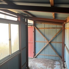鉄骨骨組み作業小屋 物置 DIYの画像