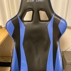 ゲーミングチェア GTRACING GT002　レザー/ブルーの画像