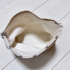 コーデュロイ ハート柄ポーチ　大きめ　コスメの画像