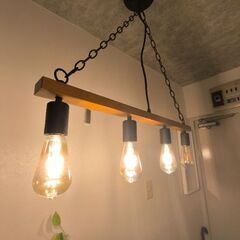 【ジャンク要素あり、本文必読】ビンテージ風シーリングライト(+電球)の画像