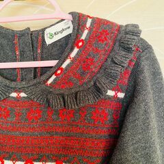 ニット女児ワンピース　120㎝の画像