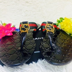 本革✨GUCCI✨グッチ✨サンダル✨インターロッキングG✨シェリーライン✨レザーの画像