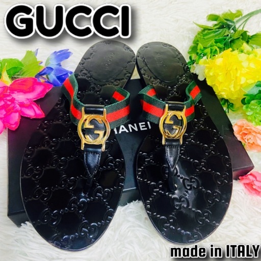本革✨GUCCI✨グッチ✨サンダル✨インターロッキングG✨シェリーライン✨レザー