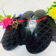 本革✨GUCCI✨グッチ✨サンダル✨インターロッキングG✨シェリーライン✨レザーの画像