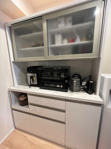 使用1年 ニトリ 組み合わせキッチンボード リガーレ 140cm セラミック天板