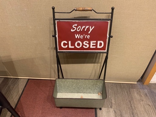 【限定値下げ】アイアン Open/closed  看板