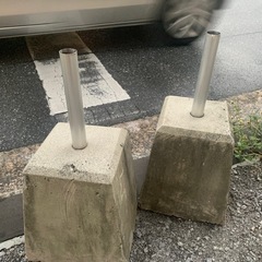 のぼり棒と立て台2個セットの画像