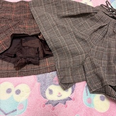 スカート１枚キュロットスカート２枚
の画像