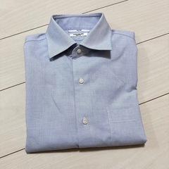 未使用　UNIQLO スーパーノンアイロン スリムシャツ 64ブルー L 大きめの画像