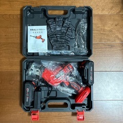 レシプロソー⭐️充電式 電動のこぎり 21V超強力 バッテリー2個 替え刃12本の画像